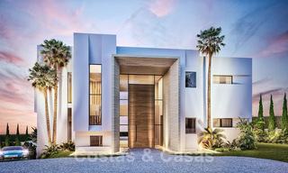 New modernist luxury villas for sale, with privacy and sea views, in a gated community in the hills of Marbella 52448 