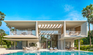 New modernist luxury villas for sale, with privacy and sea views, in a gated community in the hills of Marbella 52449 