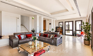 Contemporary, elevated luxury villa for sale with panoramic sea views situated in Marbella East 43838 