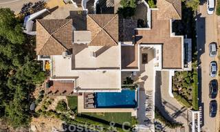 Contemporary, elevated luxury villa for sale with panoramic sea views situated in Marbella East 43865 