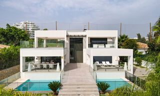 Modern villa for sale, situated on first line golf position with panoramic views of the green, extensive golf course in Marbella West 43868 