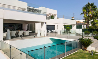 Modern villa for sale, situated on first line golf position with panoramic views of the green, extensive golf course in Marbella West 43870 