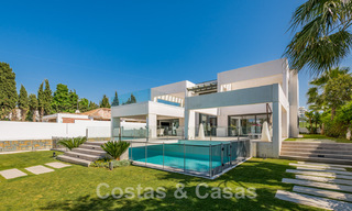 Modern villa for sale, situated on first line golf position with panoramic views of the green, extensive golf course in Marbella West 43901 