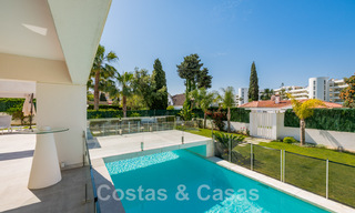 Modern villa for sale, situated on first line golf position with panoramic views of the green, extensive golf course in Marbella West 43902 