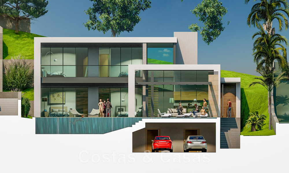 2 Plots + exclusive building project for sale for a majestic contemporary villa in Nueva Andalucia, Marbella 43910