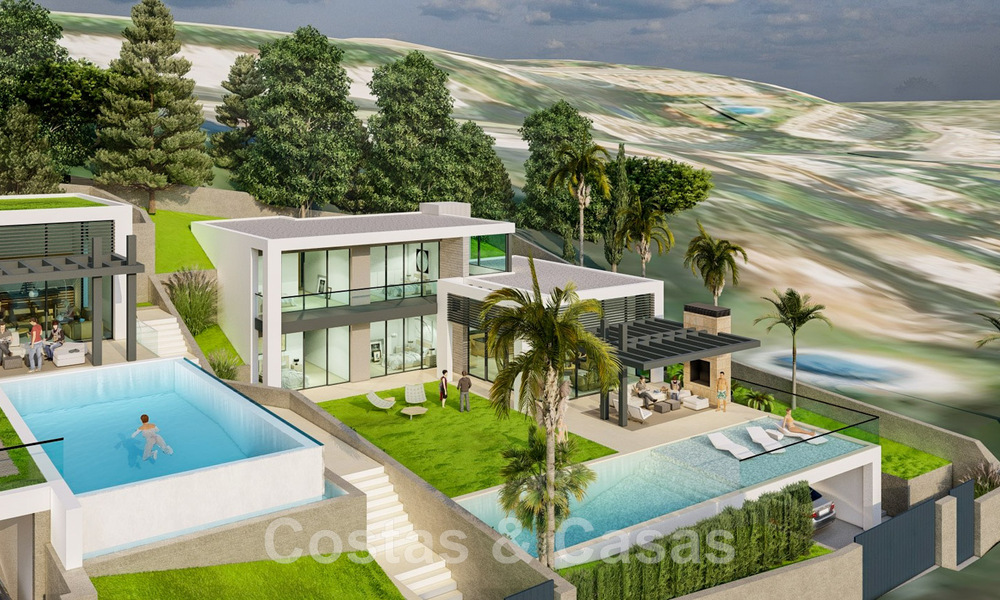 2 Plots + exclusive building project for sale for a majestic contemporary villa in Nueva Andalucia, Marbella 43912