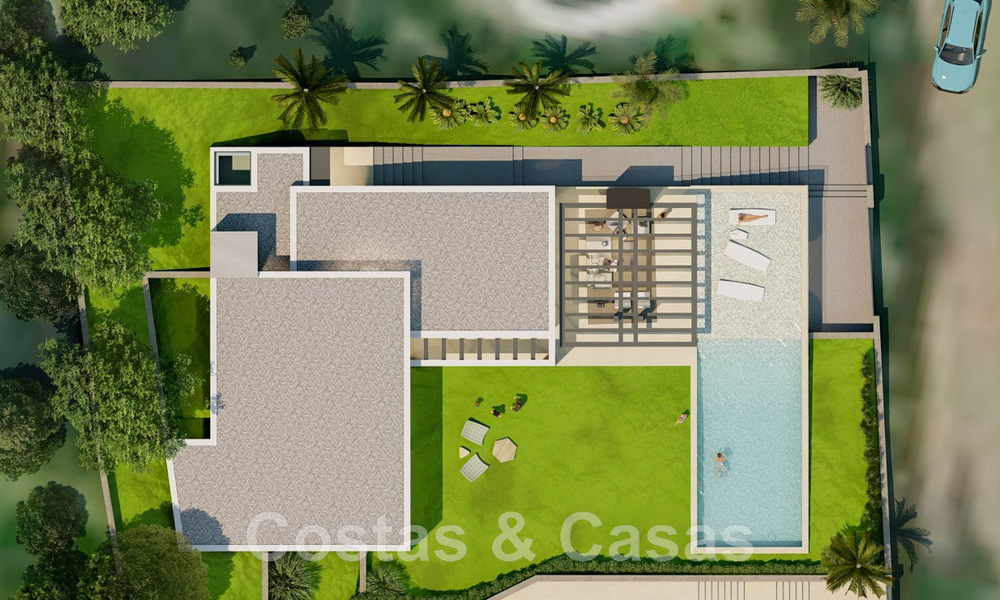 2 Plots + exclusive building project for sale for a majestic contemporary villa in Nueva Andalucia, Marbella 43921