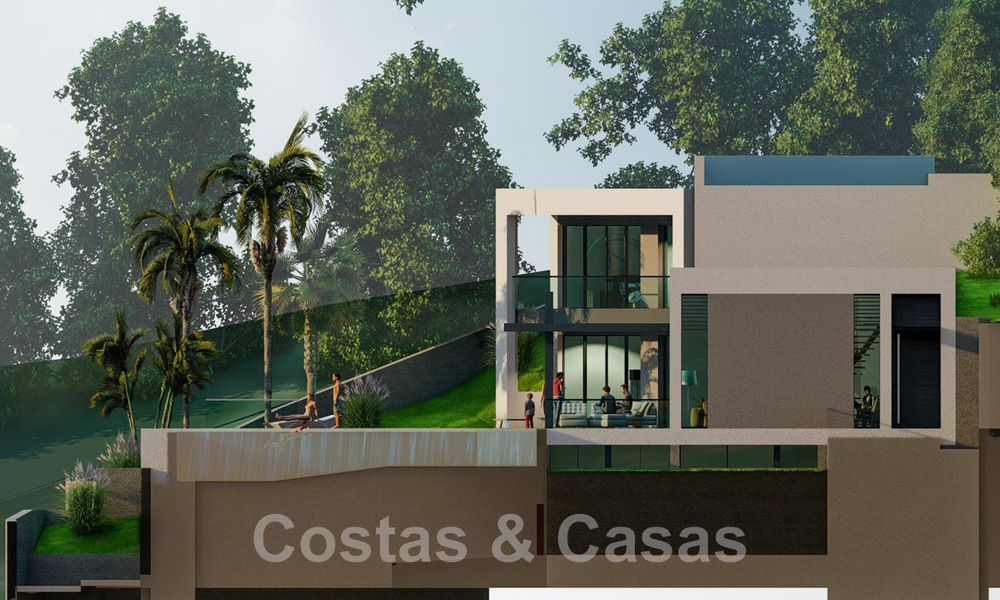 2 Plots + exclusive building project for sale for a majestic contemporary villa in Nueva Andalucia, Marbella 43923