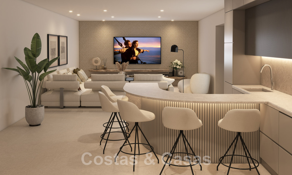 Under construction! 6 Spectacular luxury villas for sale in contemporary architecture situated in a golf resort on the New Golden Mile between Marbella and Estepona 43561