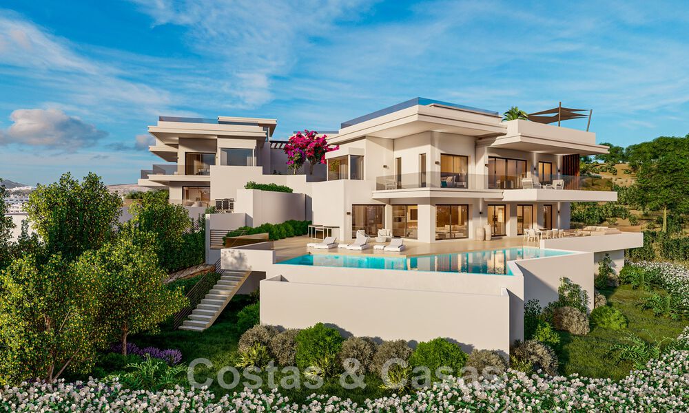 Under construction! 6 Spectacular luxury villas for sale in contemporary architecture situated in a golf resort on the New Golden Mile between Marbella and Estepona 43569