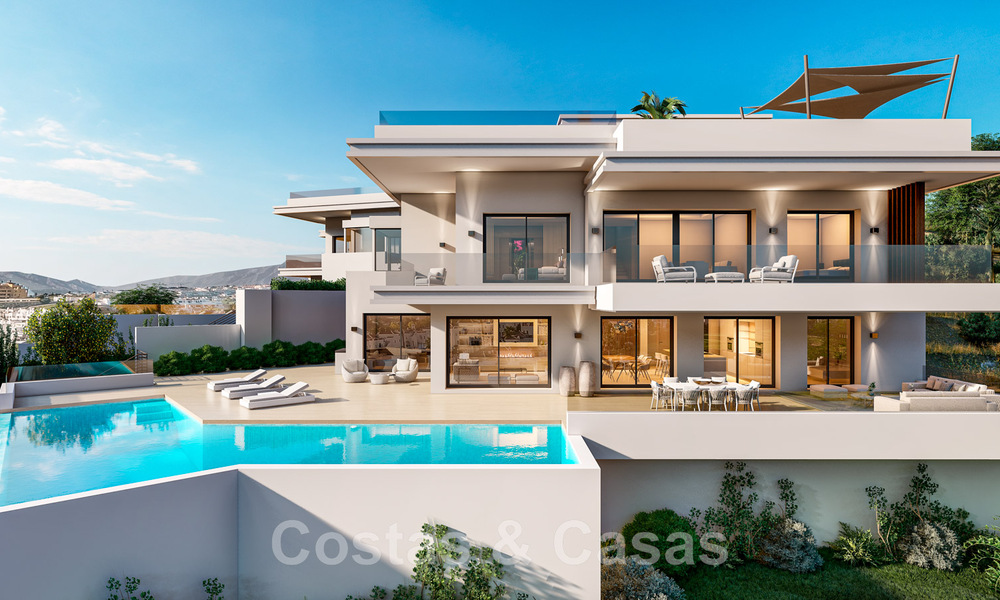 Under construction! 6 Spectacular luxury villas for sale in contemporary architecture situated in a golf resort on the New Golden Mile between Marbella and Estepona 43571