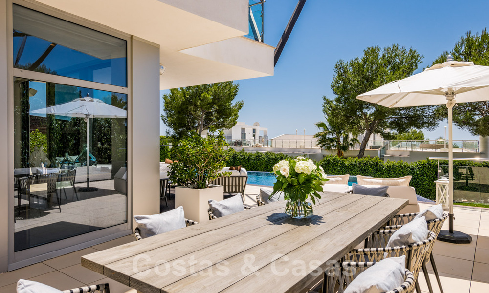 Last villa! Exclusive, architectural luxury villa for sale, with sea views, in Sierra Blanca, Golden Mile, Marbella. Luxury furnished. 43611