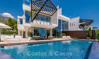 Last villa! Exclusive, architectural luxury villa for sale, with sea views, in Sierra Blanca, Golden Mile, Marbella. Luxury furnished. 43617 