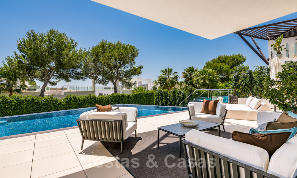 Last villa! Exclusive, architectural luxury villa for sale, with sea views, in Sierra Blanca, Golden Mile, Marbella. Luxury furnished. 43624