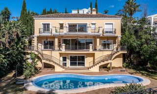 Classic Spanish luxury villa for sale in gated community and frontline golf with stunning views over La Quinta golf course, Benahavis - Marbella 44108 