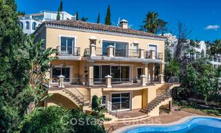 Classic Spanish luxury villa for sale in gated community and frontline golf with stunning views over La Quinta golf course, Benahavis - Marbella 44114 