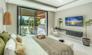 Contemporary Andalusian luxury villa for sale with numerous luxury amenities, surrounded by golf courses in Nueva Andalucia, Marbella 44358 