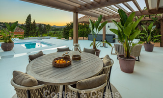 Contemporary Andalusian luxury villa for sale with numerous luxury amenities, surrounded by golf courses in Nueva Andalucia, Marbella 44381 