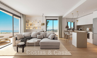 Luxurious new built apartments in contemporary style for sale with spacious terrace and panoramic sea views in Estepona town 44291 