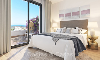 Luxurious new built apartments in contemporary style for sale with spacious terrace and panoramic sea views in Estepona town 44293 