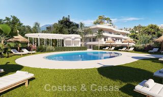 Luxurious new built apartments in contemporary style for sale with spacious terrace and panoramic sea views in Estepona town 44298 