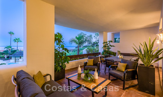 Spacious, luxurious apartment for sale in a secured complex, first line beach, with beautiful sea views, on the New Golden Mile between Marbella - Estepona 44063 