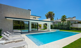 Impressive, modern luxury villa with stunning sea views for sale in a desirable urbanisation on the Golden Mile of Marbella 44545 
