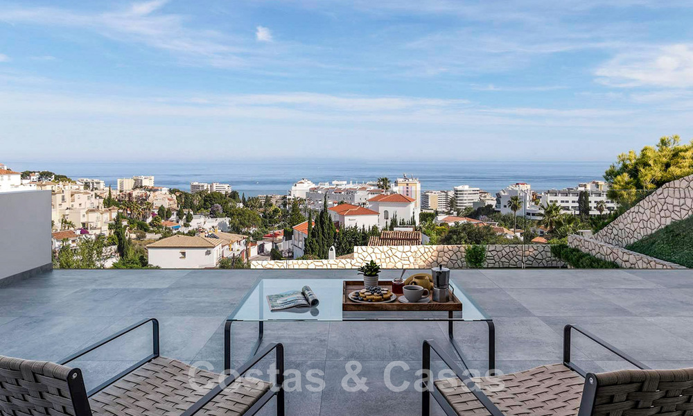 New modernist design villa for sale with phenomenal sea views at walking distance from the beach in Benalmadena, Costa del Sol 44581