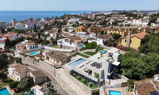 New modernist design villa for sale with phenomenal sea views at walking distance from the beach in Benalmadena, Costa del Sol 44585 