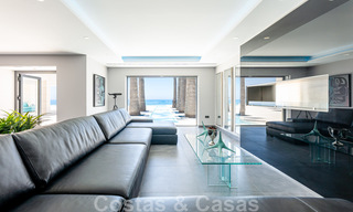 Avant-garde beach villa in a sleek modern style for sale, frontline beach in Mijas Costa, Costa del Sol 44416 