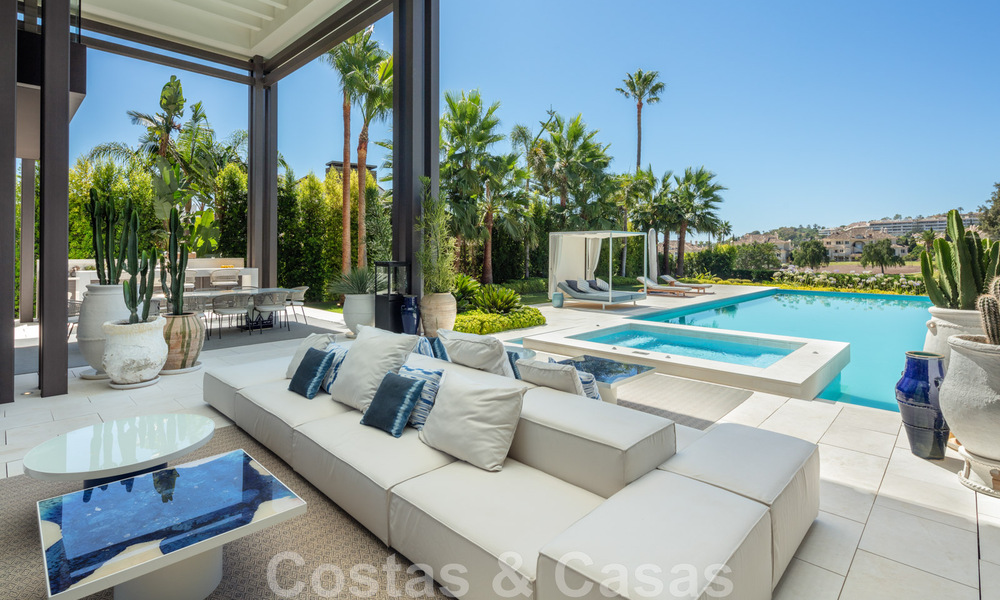 Exclusive, prestigious designer villa for sale, located frontline golf in the heart of Nueva Andalucia in Marbella 44806