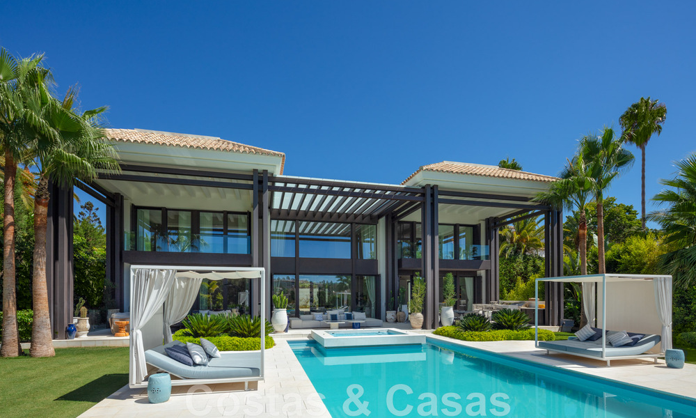 Exclusive, prestigious designer villa for sale, located frontline golf in the heart of Nueva Andalucia in Marbella 44809