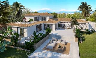 Sublime, luxury villa for sale on a large plot, with Mediterranean architecture, beachside on the New Golden Mile between Marbella and Estepona 44961 