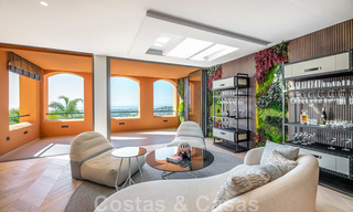 Modern renovated duplex penthouse, with panoramic sea views in a 24h security complex in Nueva Andalucia, Marbella 45358 