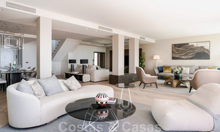 Modern renovated duplex penthouse, with panoramic sea views in a 24h security complex in Nueva Andalucia, Marbella 45374 