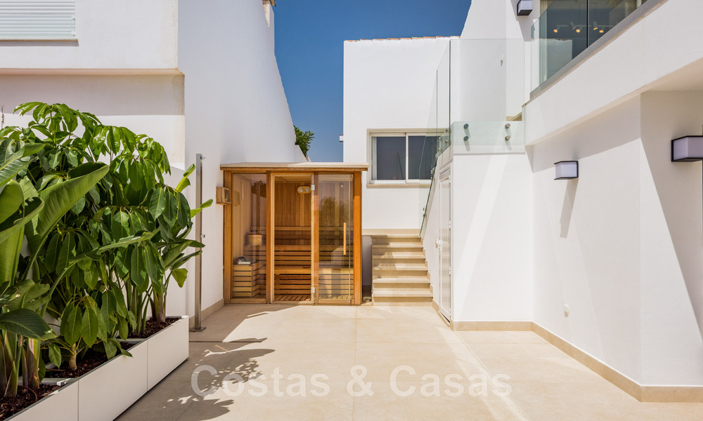 Contemporary, fully refurbished villa for sale, with open sea views located in a beachside urbanisation of Estepona 45021