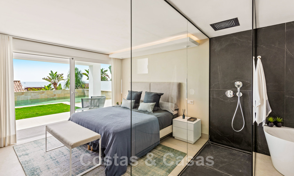 Contemporary, fully refurbished villa for sale, with open sea views located in a beachside urbanisation of Estepona 45023
