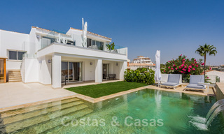 Contemporary, fully refurbished villa for sale, with open sea views located in a beachside urbanisation of Estepona 45058