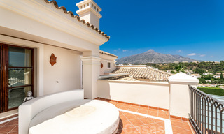 Spacious, detached luxury villa for sale, in Andalusian architectural style situated on a high position in the heart of Nueva Andalucia 45136 
