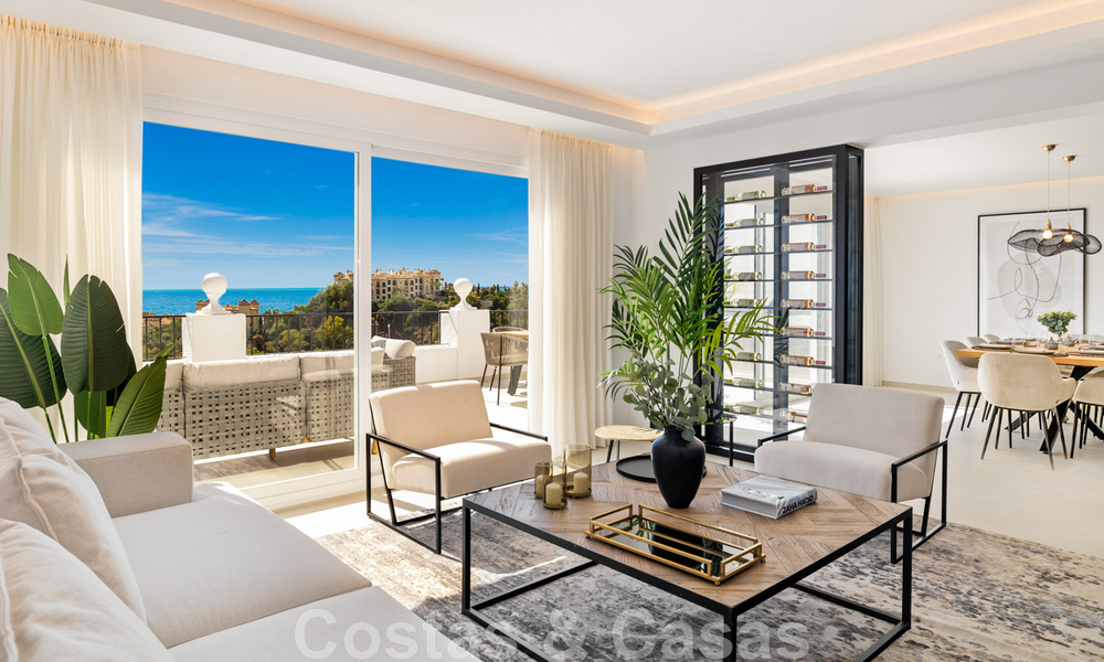 Spacious, fully refurbished luxury penthouse for sale with sea views in Benahavis - Marbella 45310