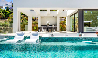 New, modernist designer villa for sale with panoramic views, located on the New Golden Mile in Marbella - Benahavis 45634 