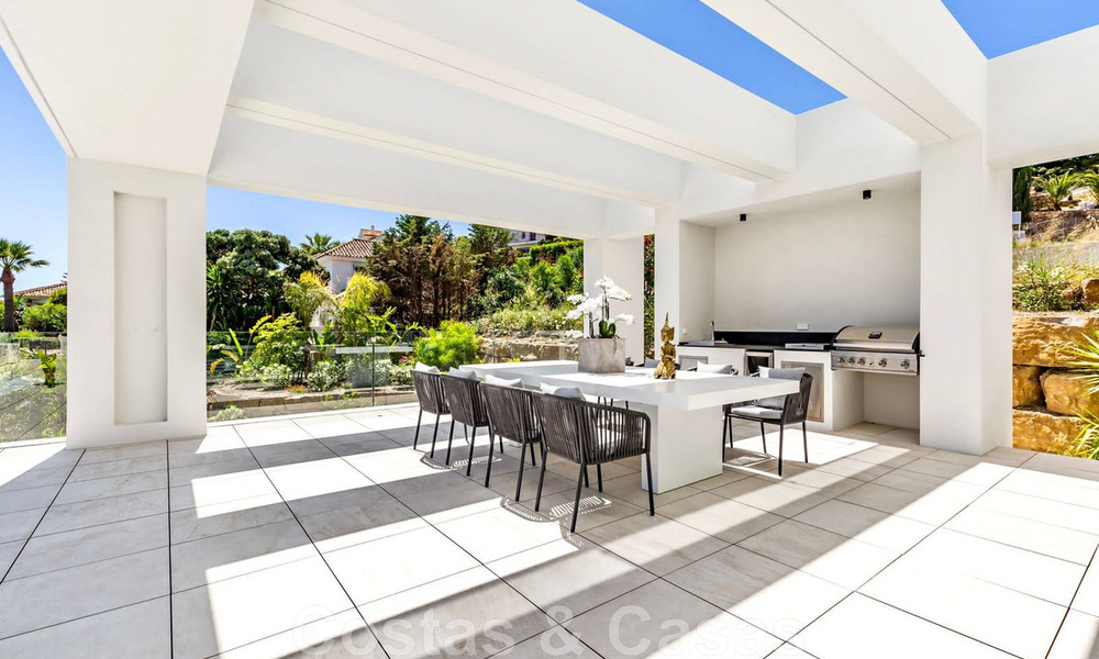 New, modernist designer villa for sale with panoramic views, located on the New Golden Mile in Marbella - Benahavis 45645