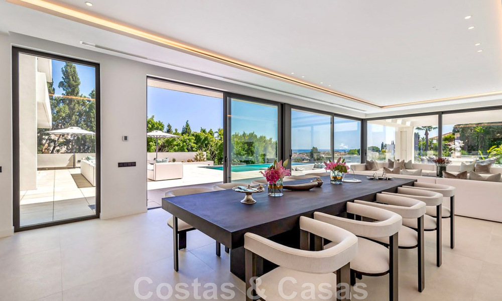 New, modernist designer villa for sale with panoramic views, located on the New Golden Mile in Marbella - Benahavis 45646