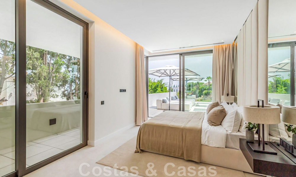 New, modernist designer villa for sale with panoramic views, located on the New Golden Mile in Marbella - Benahavis 45649