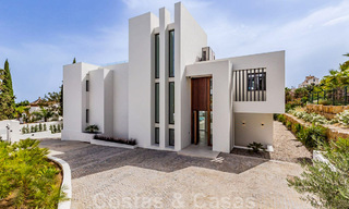 New, modernist designer villa for sale with panoramic views, located on the New Golden Mile in Marbella - Benahavis 45651 