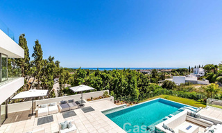 New, modernist designer villa for sale with panoramic views, located on the New Golden Mile in Marbella - Benahavis 45662 