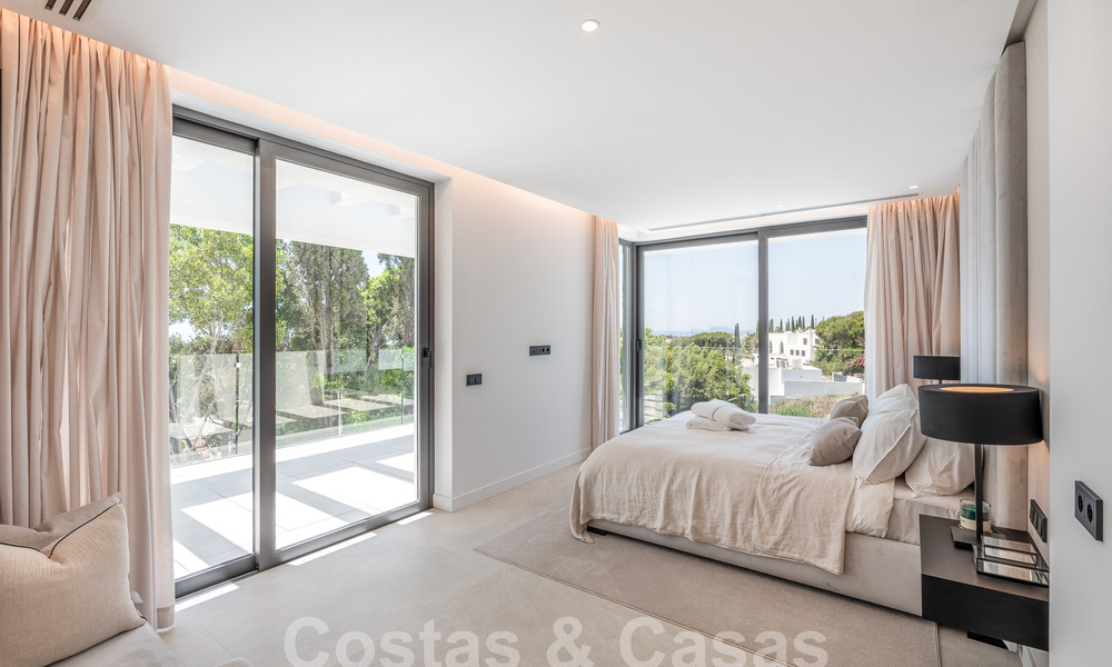 New, modernist designer villa for sale with panoramic views, located on the New Golden Mile in Marbella - Benahavis 53648