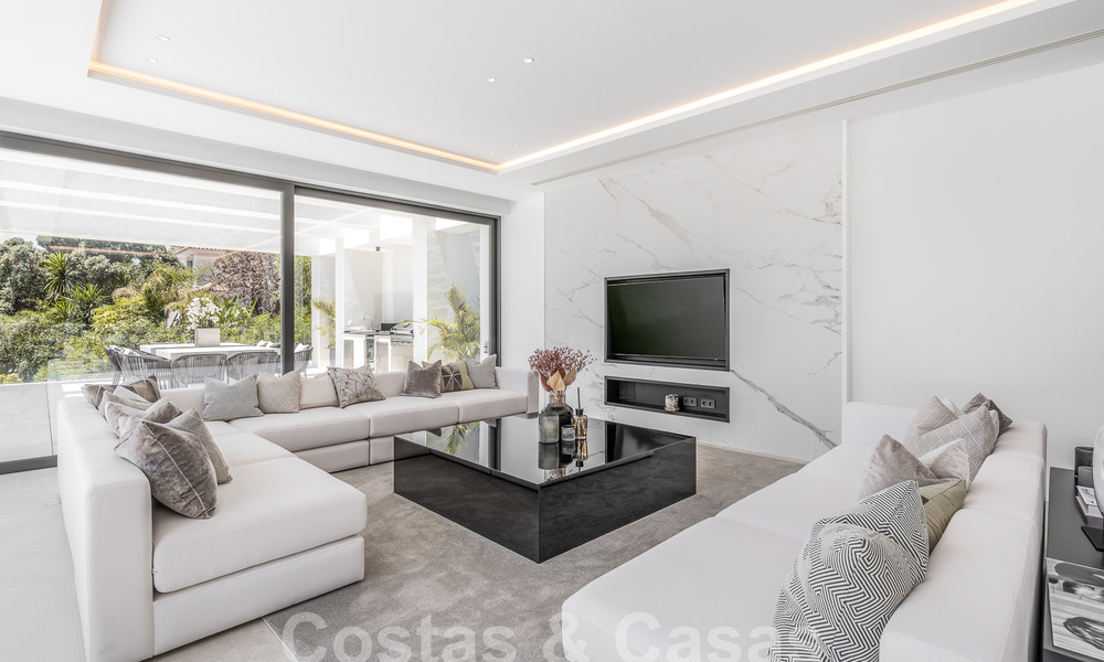 New, modernist designer villa for sale with panoramic views, located on the New Golden Mile in Marbella - Benahavis 53652