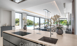 New, modernist designer villa for sale with panoramic views, located on the New Golden Mile in Marbella - Benahavis 53654 