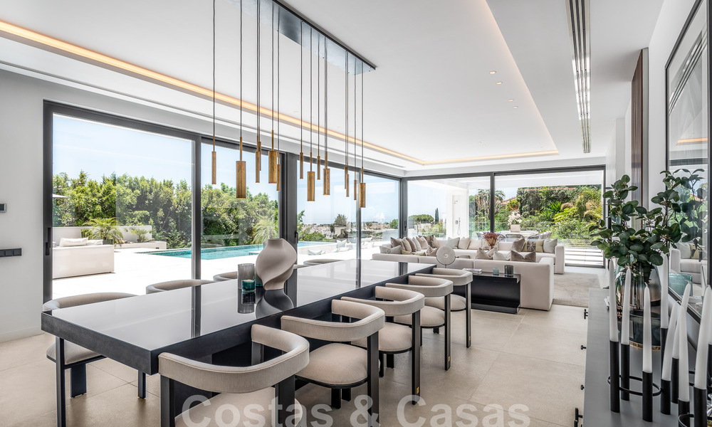 New, modernist designer villa for sale with panoramic views, located on the New Golden Mile in Marbella - Benahavis 53655